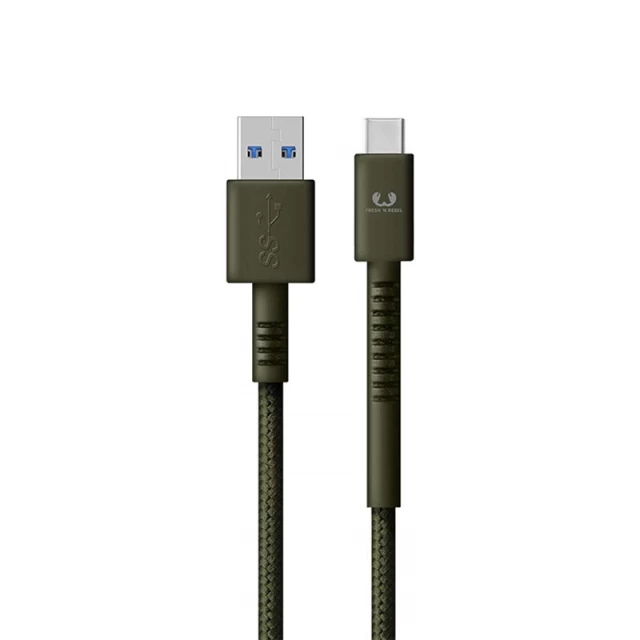 Кабель Fresh 'N Rebel Fabriq USB-A to USB-C Cable 1.5 m Army (2CCF150AR)