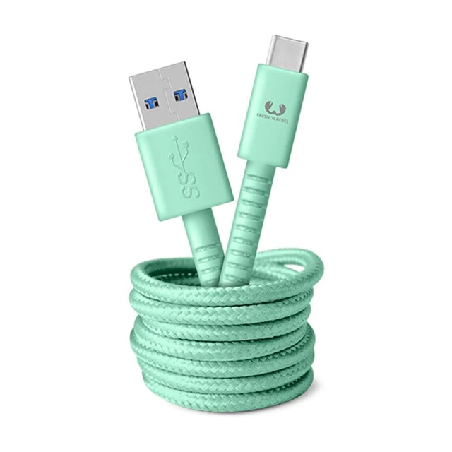 Кабель Fresh 'N Rebel Fabriq USB-A to USB-C Cable 1.5m Peppermint (2CCF150PT)