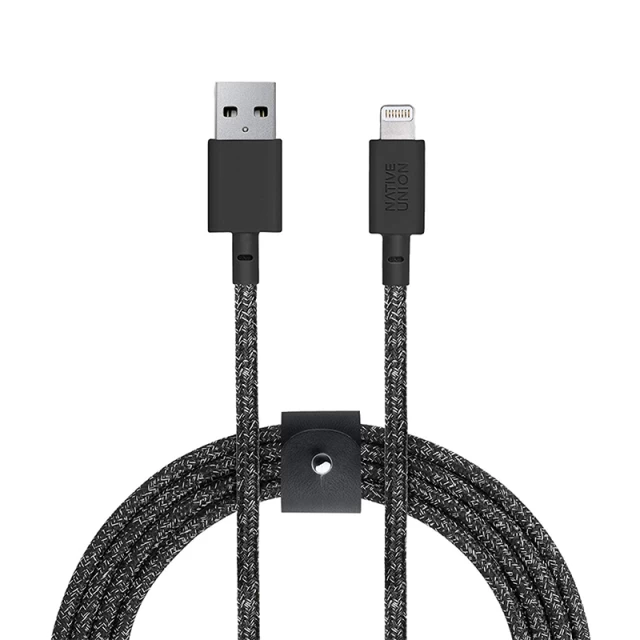 Кабель Native Union Belt Cable USB-A to Lightning Cosmos Black 3 m (BELT-KV-L-CS-BLK-3)