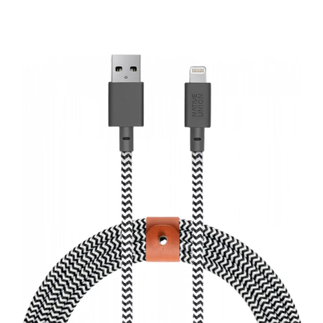 Кабель Native Union Belt Cable USB-A to Lightning Zebra 3 m (BELT-KV-L-ZEB-3)