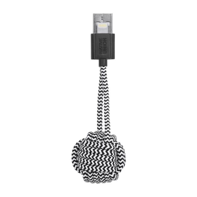 Кабель Native Union Key Cable USB-A to Lightning Zebra 0.15 m (KEY-KV-L-ZEB)