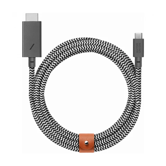 Кабель Native Union Belt Cable USB-C to HDMI Zebra 3 m (BELT-C-HDMI-ZEB-3)