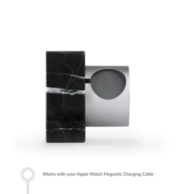 Док-станція Native Union Dock for Apple Watch Marble Edition (DOCK-AW-MB-BLK)