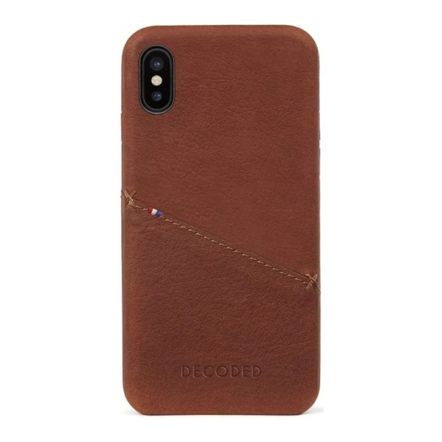Чехол-бумажник Decoded Back Cover для iPhone X Brown (D7IPOXBC3CBN)