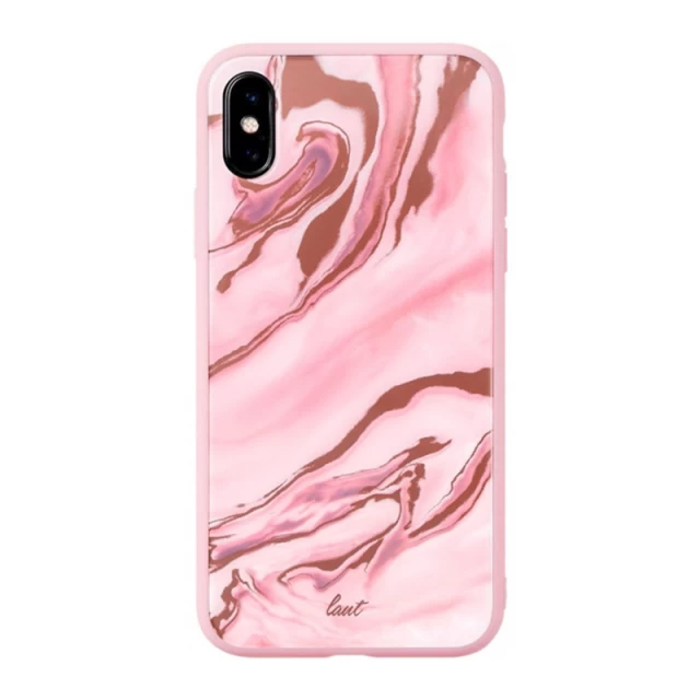 Чохол LAUT MINERAL GLASS 9H для iPhone X/XS Mineral Pink (LAUT_IP18-S_MG_MP)