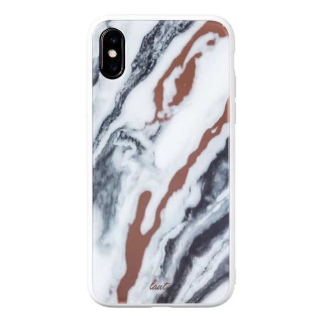 Чохол LAUT MINERAL GLASS 9H для iPhone X/XS Mineral White (LAUT_IP18-S_MG_MW)