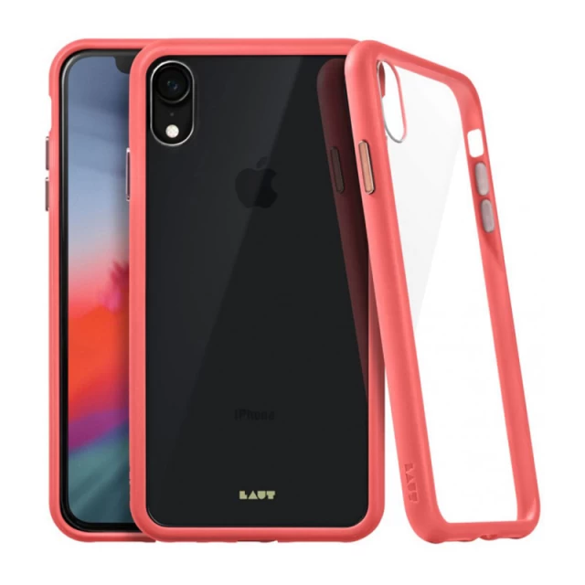 Чохол LAUT ACCENTS Tempered Glass 9H для iPhone XR Pink (LAUT_IP18-M_AC_P)