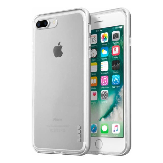 Чохол LAUT EXO-FRAME для iPhone 8 Plus/7 Plus Silver (LAUT_IP7P_EX_SL)