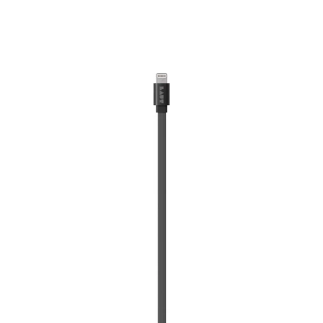 Кабель LAUT LINK USB-A to Lightning 1.2 m плоский Black (LAUT_LK_LTN1.2_BK)