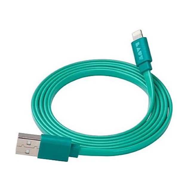 Кабель LAUT LINK USB-A to Lightning 1.2 m плоский Turquoise (LAUT_LK_LTN1.2_TU)