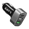 Автомобильное зарядное устройство LAUT POWER DASH 7.8 12W (2.4A) 2XUSB-A 1xUSB-C Fast Charge Black (LAUT_PD05_BK)