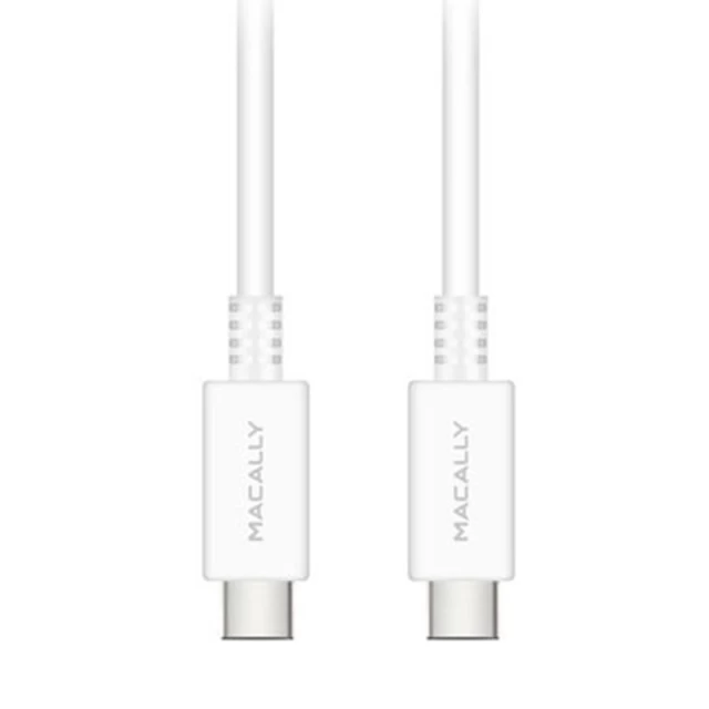 Кабель Macally USB-C to USB-C 0.9 m White (UC3UC3-W)