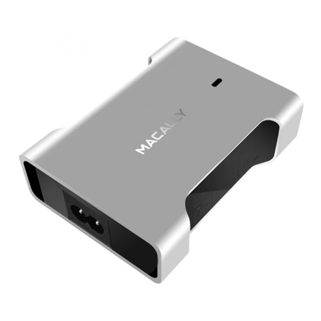 Сетевое зарядное устройство Macally Home Chargers USB-C 61W (5-20V/3A) Silver (CHARGER61-EU)