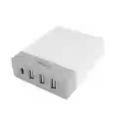 Зарядний пристрій Macally Wall Charger 3xUSB 2.4A and USB-C 3A White (HOME72UC-EU)