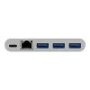 USB-хаб Macally Type-C to USB 3.0 with Gigabit Ethernet and PD White (UC3HUB3GBC)