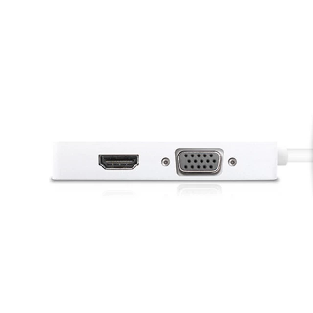 USB-хаб Macally Mini DisplayPort to VGA with DVI and HDMI White (MD-3N1)