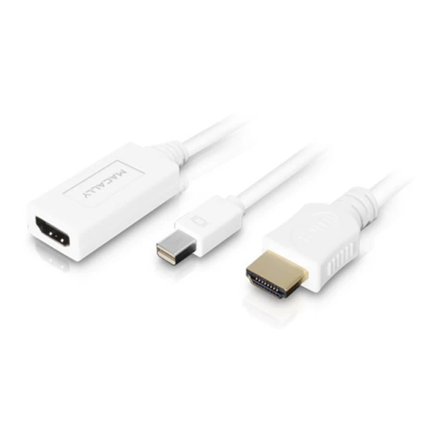 Адаптер Macally Mini DisplayPort to HDMI 4K with HDMI cable 180 cm White (MD-HD6C-4K)