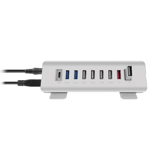 USB-хаб Macally USB-A 3.0 to Type-C with USB-A 3.0 and USB-A 2.0 Aluminium (TRIHUB9-EU)