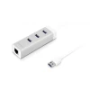 USB-хаб Macally USB-A 3.0 to USB-A 3.0 with Gigabit Ethernet Aluminium (U3HUBGBA)