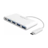 USB-хаб Macally Type-C to USB-A 3.0 with Type-C PD White (UC3HUB4C)