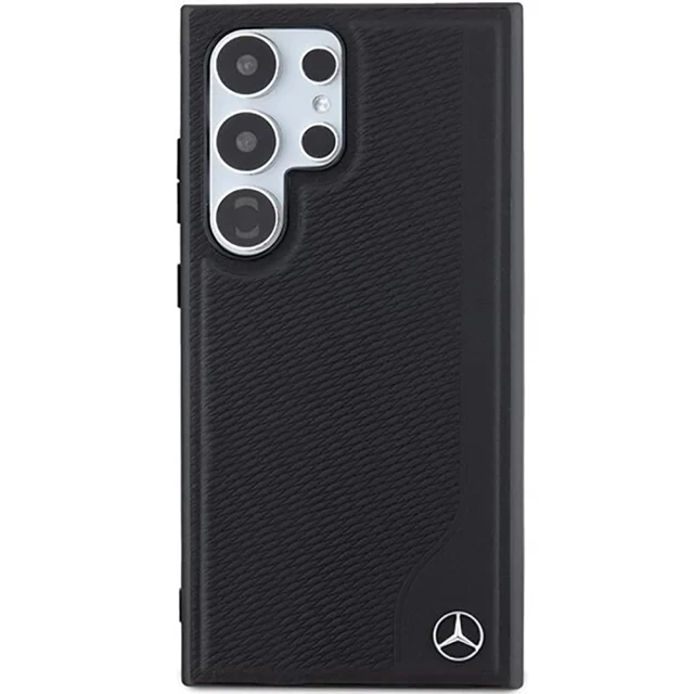 Чохол Mercedes Hardcase Leather Debossed Line для Samsung Galaxy S24 Ultra (S928) Black with MagSafe (MEHMS24L23RBGVK)