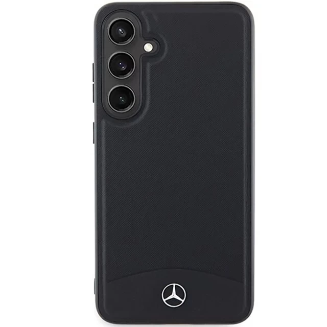 Чехол Mercedes Hardcase Leather Textured and Plain для Samsung Galaxy S24 Plus (S926) Black with MagSafe (MEHMS24M23RBARK)