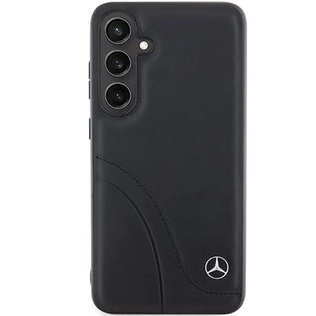 Чехол Mercedes Hardcase Leather Curved Stitches для Samsung Galaxy S24 (S921) Black (MEHCS24S23RBCSK)