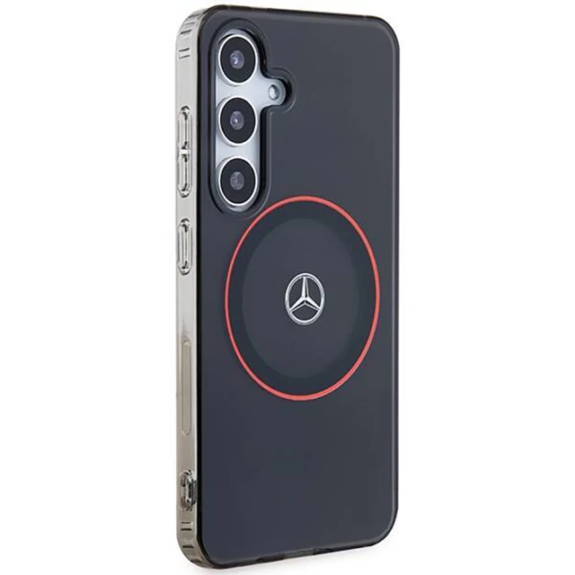 Чехол Mercedes Hardcase Double Layer для Samsung Galaxy S24 (S921) Black Red with MagSafe (MEHMS24S23HUORK)