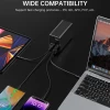 Портативний зарядний пристрій Choetech 2xUSB-A | 2xUSB-C 22.5W 27000 mAh Black (B635BK)