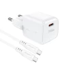 Сетевое зарядное устройство Acefast GaN Mini 20W USB-C with Type-C to Type-C Cable White (A73_W)