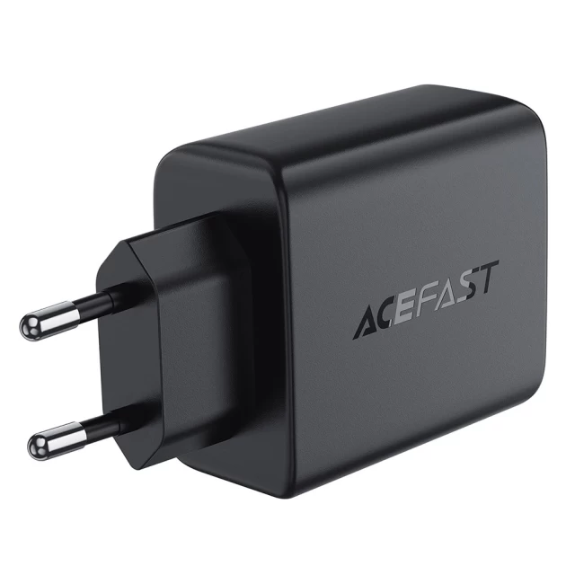 Мережевий зарядний пристрій Acefast GaN 45W 2xUSB-C | 2xUSB-A Black (A61)