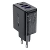 Мережевий зарядний пристрій Acefast GaN PD 35W 2xUSB-A | USB-C Black (A57)