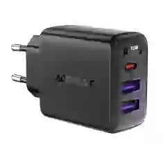 Мережевий зарядний пристрій Acefast GaN PD 35W 2xUSB-A | USB-C Black (A57)