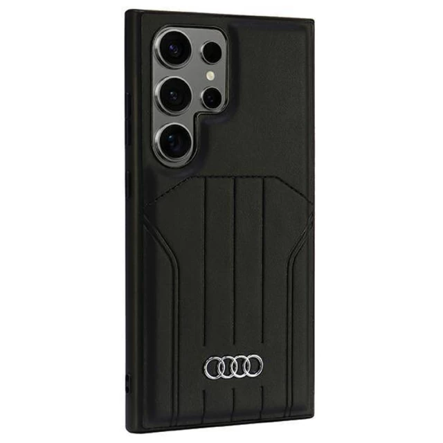 Чехол Audi Synthetic Leather для Samsung Galaxy S24 Ultra (S928) Black with MagSafe (AU-TPUPCMS24U-Q5/D1-BK)