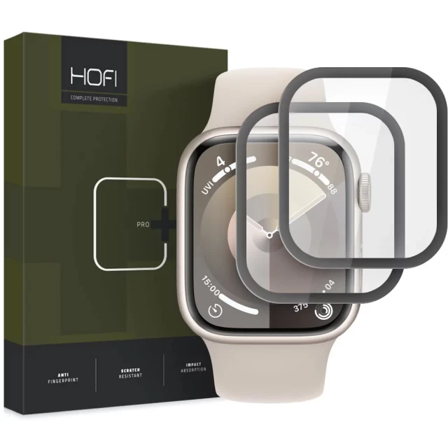 Захисне скло Hofi Hybrid Pro+ (2 Pack) для Apple Watch 41 mm Black (5906302302734)