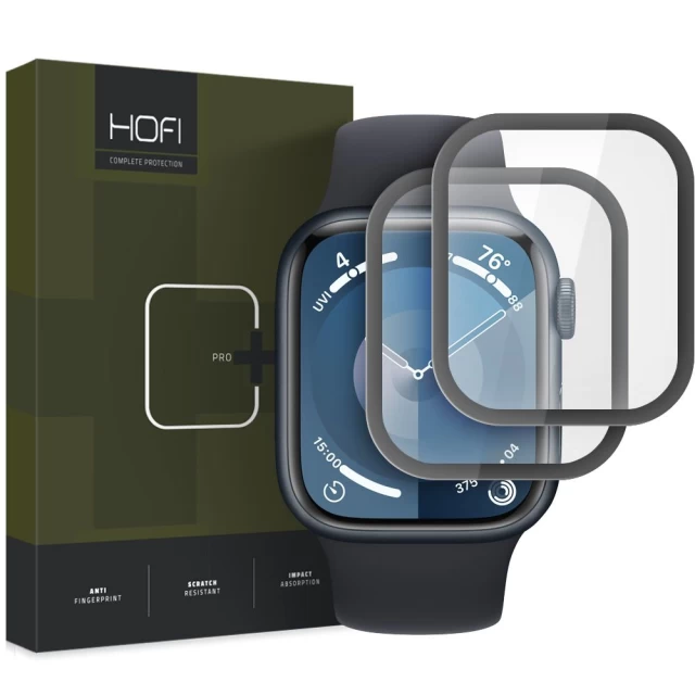 Захисне скло Hofi Hybrid Pro+ (2 Pack) для Apple Watch 45 mm Black (5906302302321)