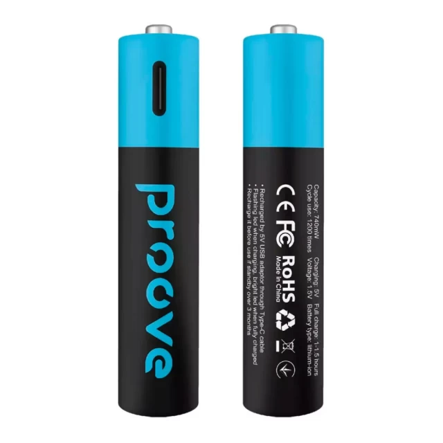 Аккумуляторные батарейки Proove Compact Energy AAA 2 Pack Black (RBCE75010008)