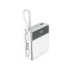 Портативний зарядний пристрій XO PR224 10000 mAh PD/QC 22.5W with Lightning | USB-C Cable White (6920680849383)