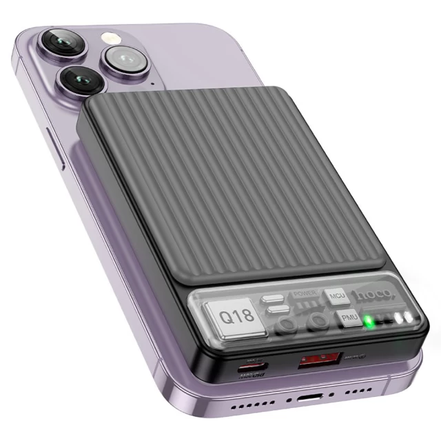 Портативное зарядное устройство HOCO Q18 10000 mAh 22.5W Milky White with MagSafe (6942007605199)