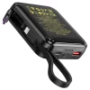 Портативное зарядное устройство HOCO Q23 Blade 10000 mAh PD 20W/QC 22.5W with Lightning | USB-C Cable Black (6942007612647)