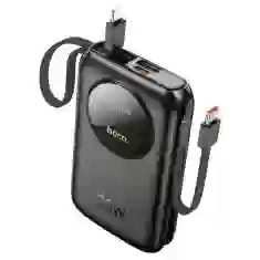 Портативное зарядное устройство HOCO Q19 Lucky 10000 mAh 30W with Lightning | USB-C Cable Black (6942007610773)