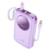 Портативний зарядний пристрій HOCO Q19 Lucky 10000 mAh 30W with Lightning | USB-C Cable Purple (6942007610780)