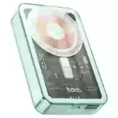 Портативное зарядное устройство HOCO Q14A Ice Crystal Magnetic 10000 mAh PD 20W Blue with MagSafe (6942007612128)
