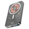 Портативний зарядний пристрій HOCO Q14 Ice Crystal Magnetic 5000 mAh PD 20W Black with MagSafe (6931474796684)