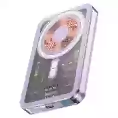 Портативное зарядное устройство HOCO Q14 Ice Crystal Magnetic 5000 mAh PD 20W Purple with MagSafe (6931474796707)