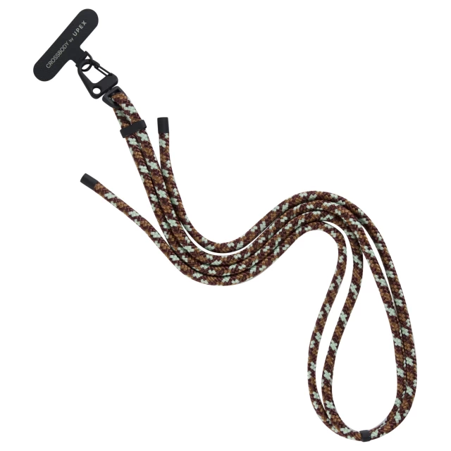 Универсальный шнурок Crossbody by Upex with Aide Cinnamon Camouflage and Cylindre Black