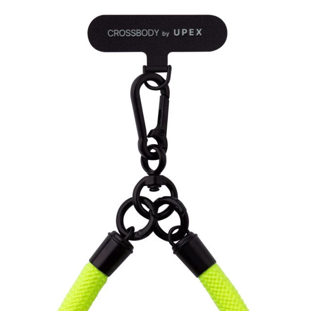 Універсальний шнурок Crossbody by Upex Cavo Corto Neon Verde with Cylindre Black