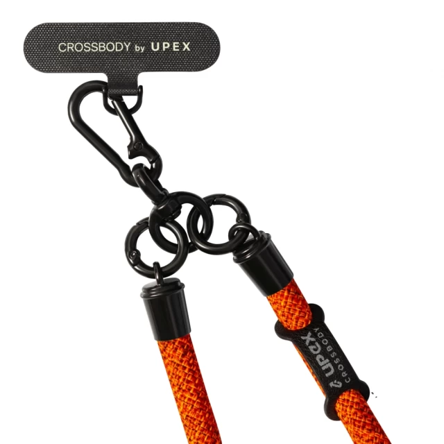 Універсальний шнурок Crossbody by Upex Cavo Lungo Arancia Siciliana with Cylindre Black