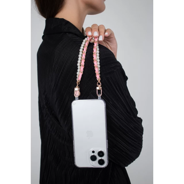 Цепочка Crossbody by Upex Perle Court Rose with Cylindre Gold