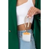 Цепочка Crossbody by Upex Perle Court Blanc with Cylindre Gold